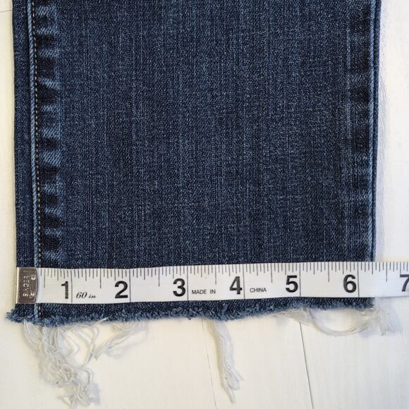 Levi's Mid Rise Skinny Jeans Women’s Sz 10 Blue Stretch Raw Hem 27.5” Inseam - Picture 9 of 13